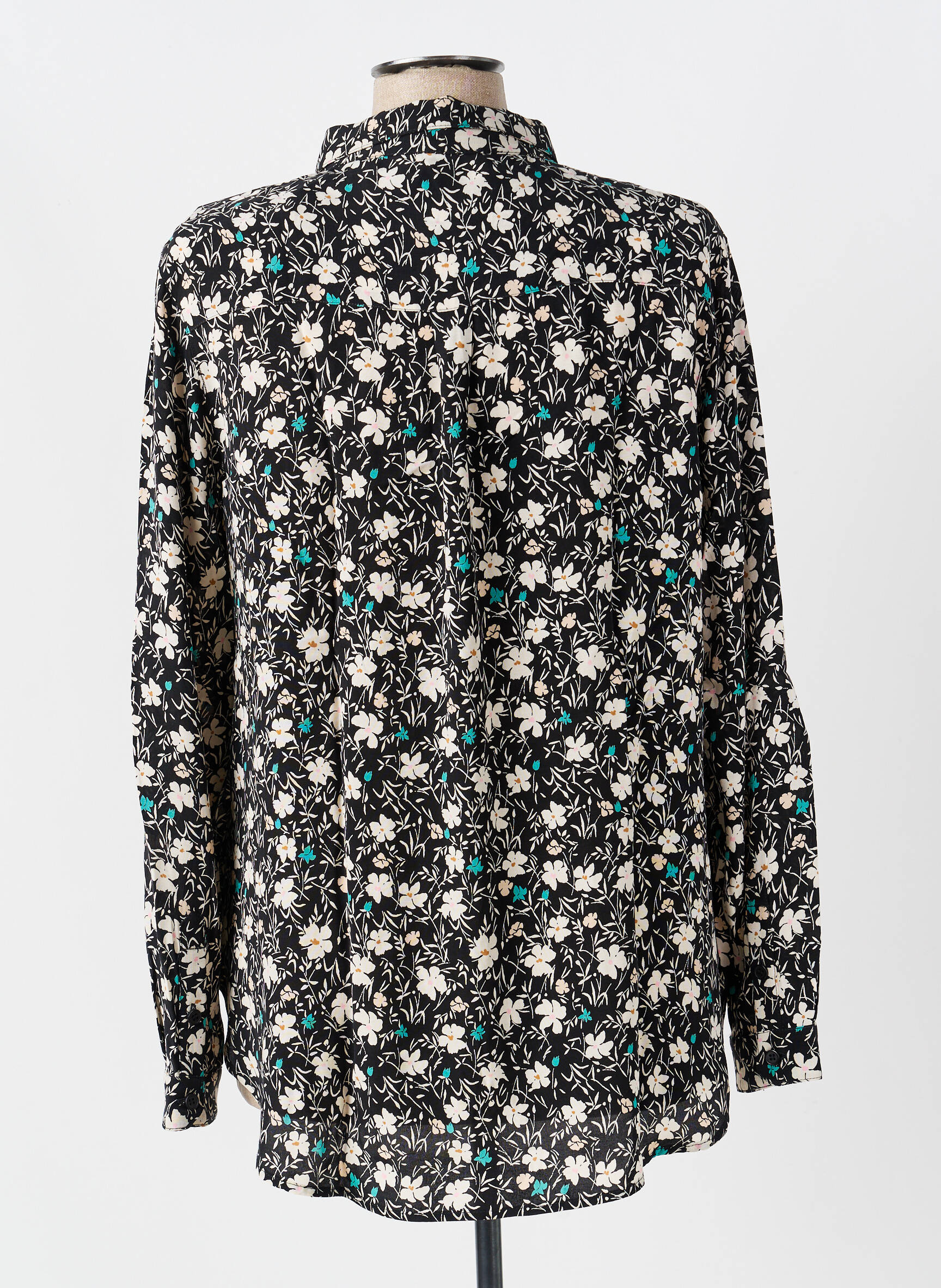 Cămașă imprimeu floral mâneci lungi negru ARMOR LUX femeie