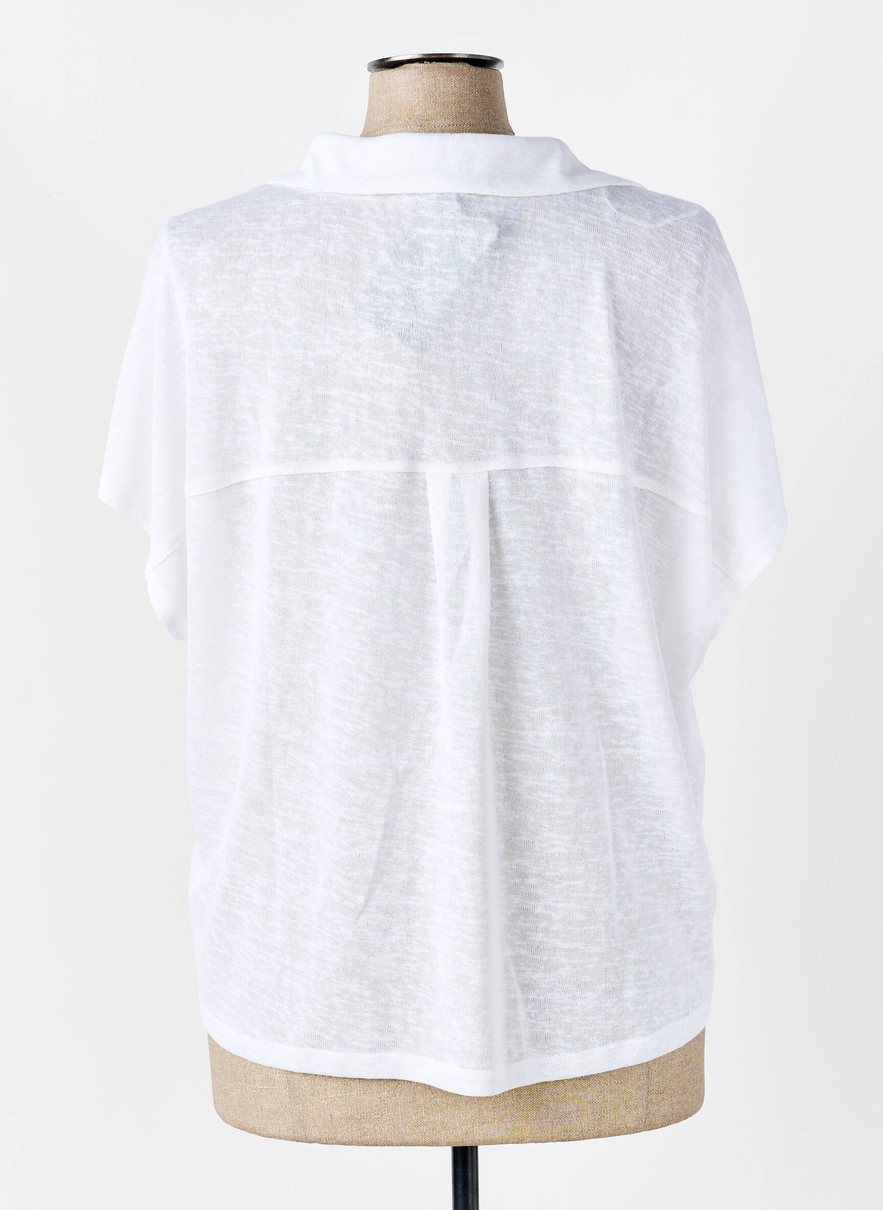 Tricou țesătură jersey mâneci scurte alb MARBLE femeie