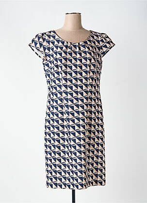 Rochie midi imprimeu fantezie mâneci lungi albastru BETTY BARCLAY femeie