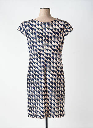 Rochie midi imprimeu fantezie mâneci lungi albastru BETTY BARCLAY femeie