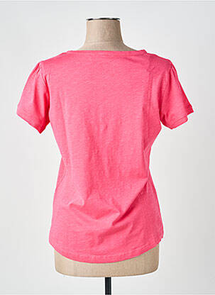 Tricou guler în v mâneci scurte roz IL GRANCHIO femeie