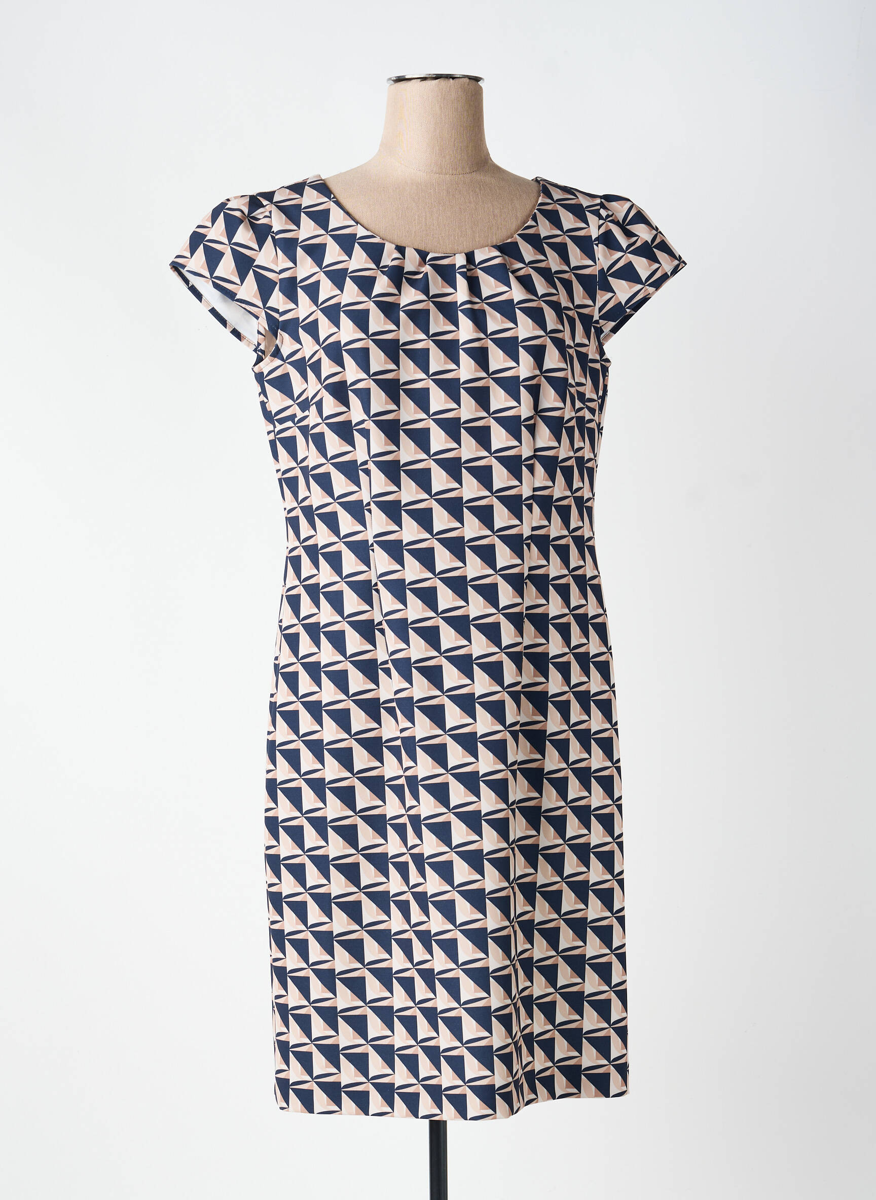 Rochie midi imprimeu fantezie mâneci lungi albastru BETTY BARCLAY femeie