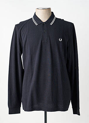 Polo mâneci lungi mâneci lungi negru FRED PERRY bărbat