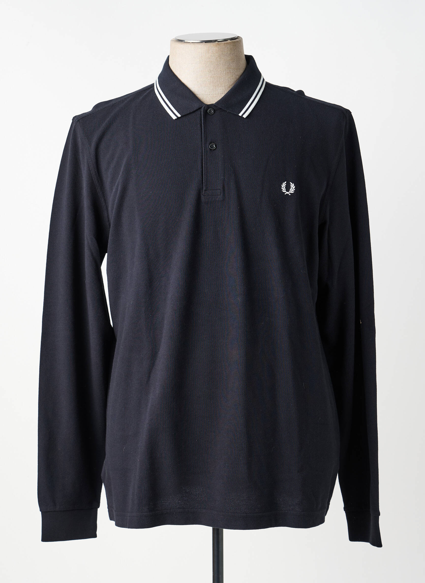 Polo mâneci lungi mâneci lungi negru FRED PERRY bărbat