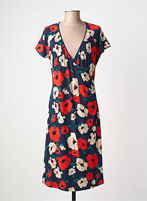Rochie midi imprimeu floral mâneci scurte albastru KING LOUIE femeie