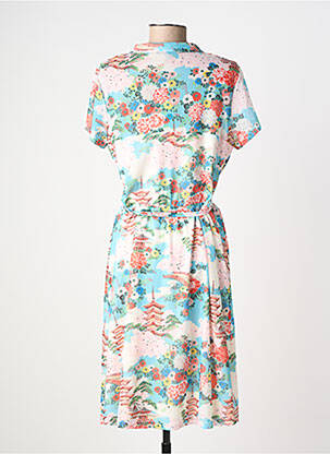 Rochie midi imprimeu fantezie mâneci scurte albastru KING LOUIE femeie