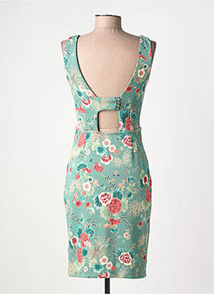 Rochie midi imprimeu floral fără mâneci verde KING LOUIE femeie