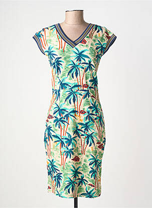 Rochie midi mâneci scurte mâneci scurte verde KING LOUIE femeie