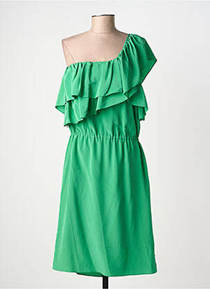 Rochie scurtă croială fluidă fără mâneci verde BELAIR femeie