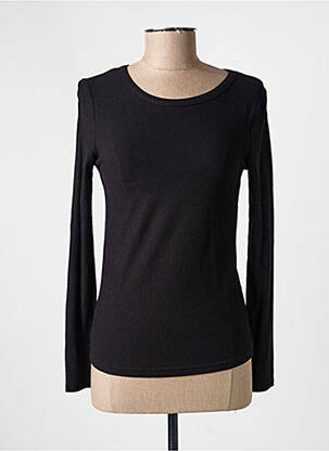 Top elasticitate mâneci lungi negru NÜ femeie