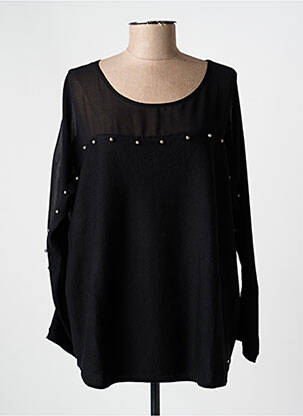 Top elasticitate mâneci lungi negru GAUDI femeie