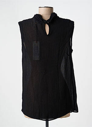 Top țesătură crep fără mâneci negru 0039 ITALY femeie