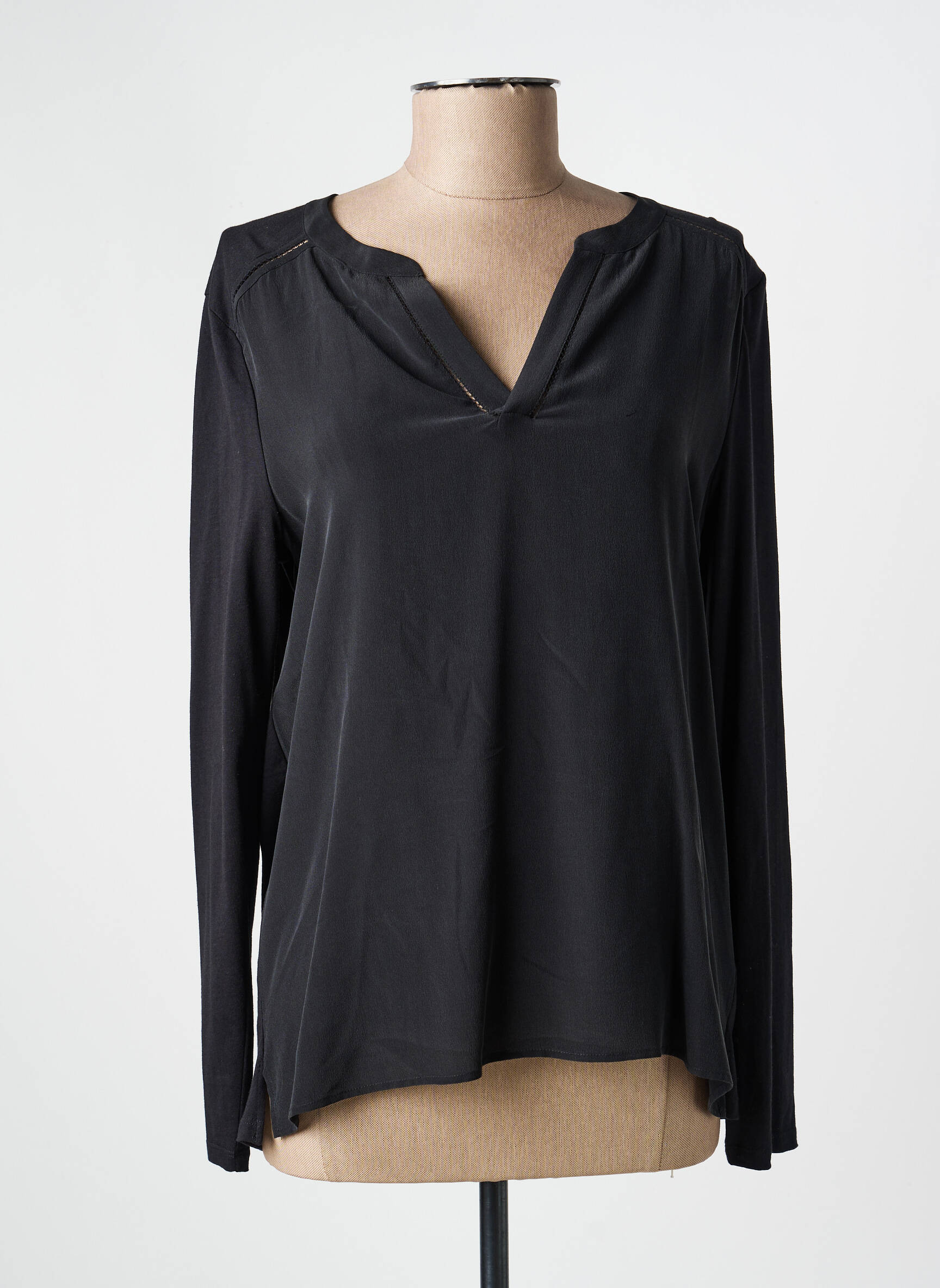 Top croială fluidă mâneci lungi negru GERARD DAREL femeie