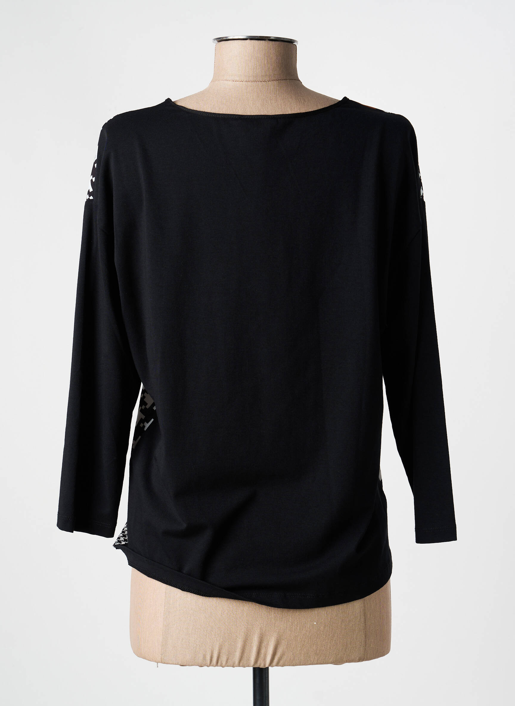 Top croială cambrată mâneci lungi negru GERRY WEBER femeie