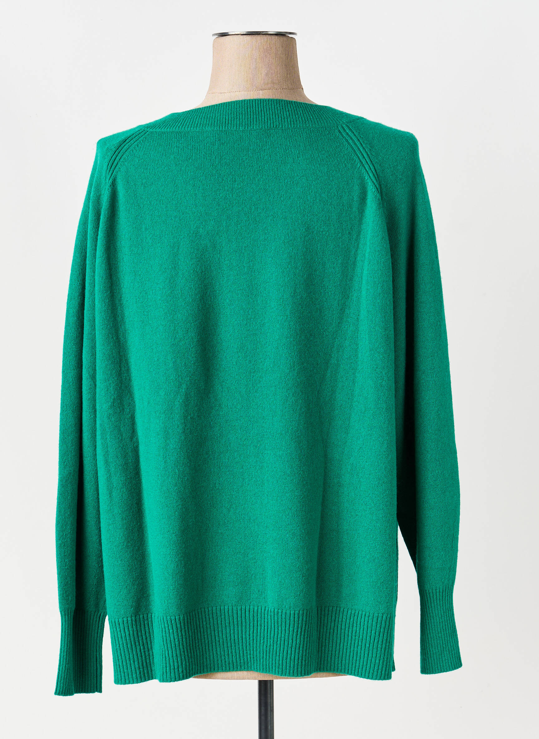 Pulover croială dreaptă mâneci lungi verde ELENA MIRO femeie