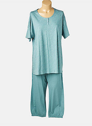 Pijama mâneci scurte verde SCHIESSER femeie