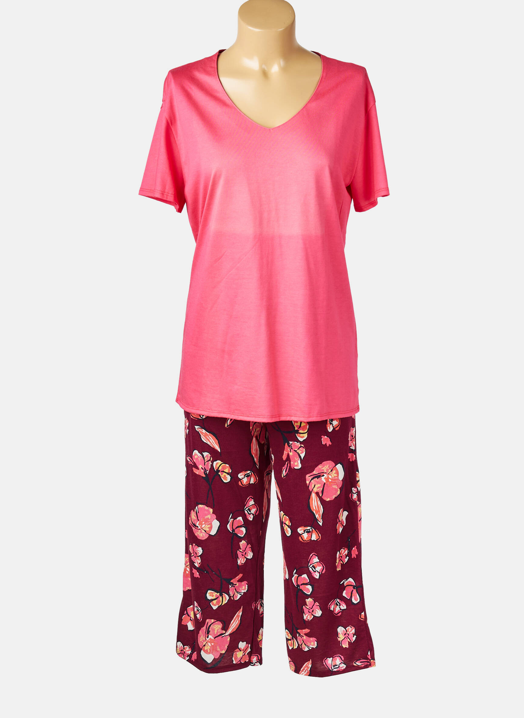 Pijama mâneci scurte roz SCHIESSER femeie