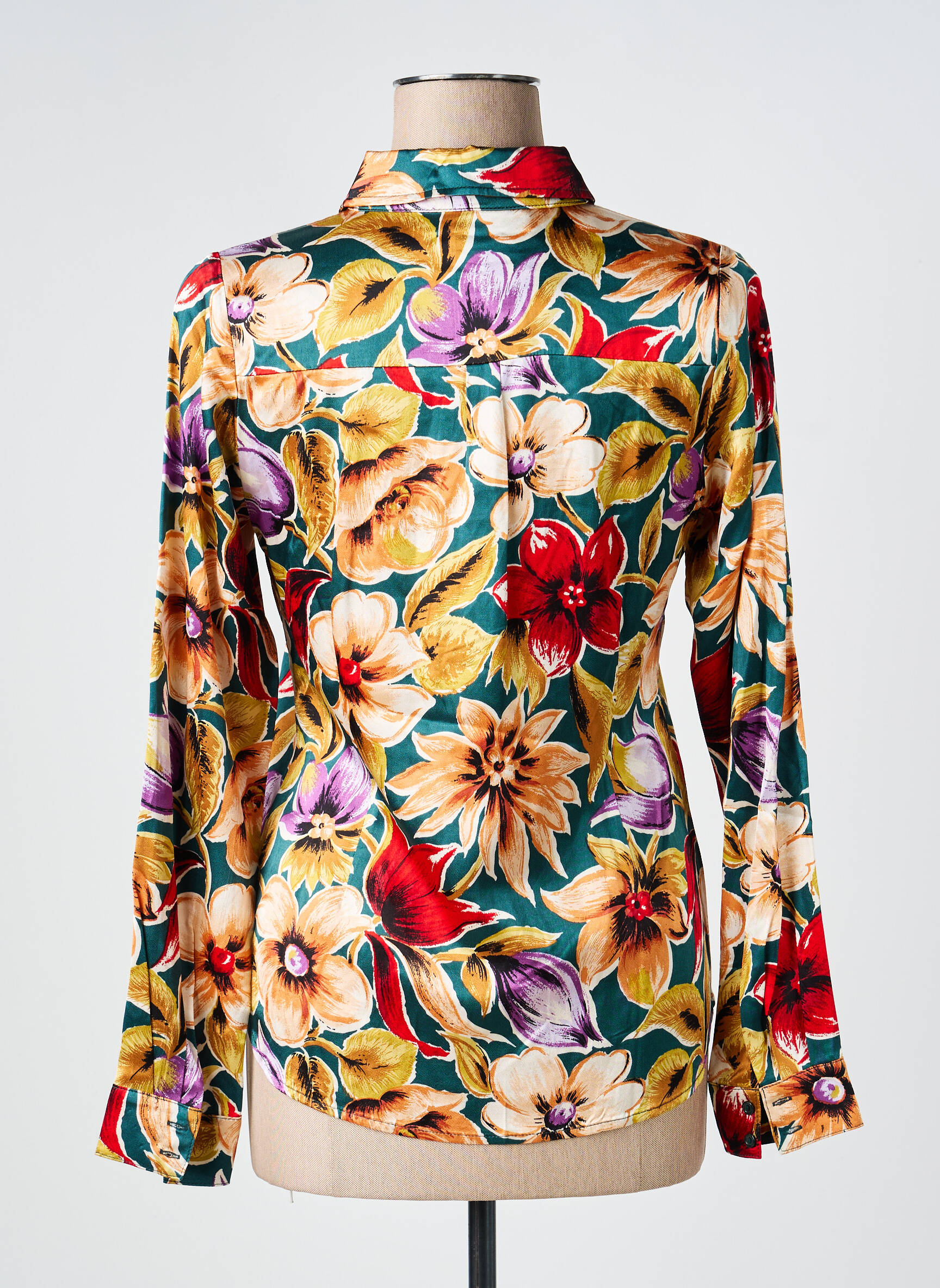 Cămașă imprimeu floral mâneci lungi verde KING LOUIE femeie