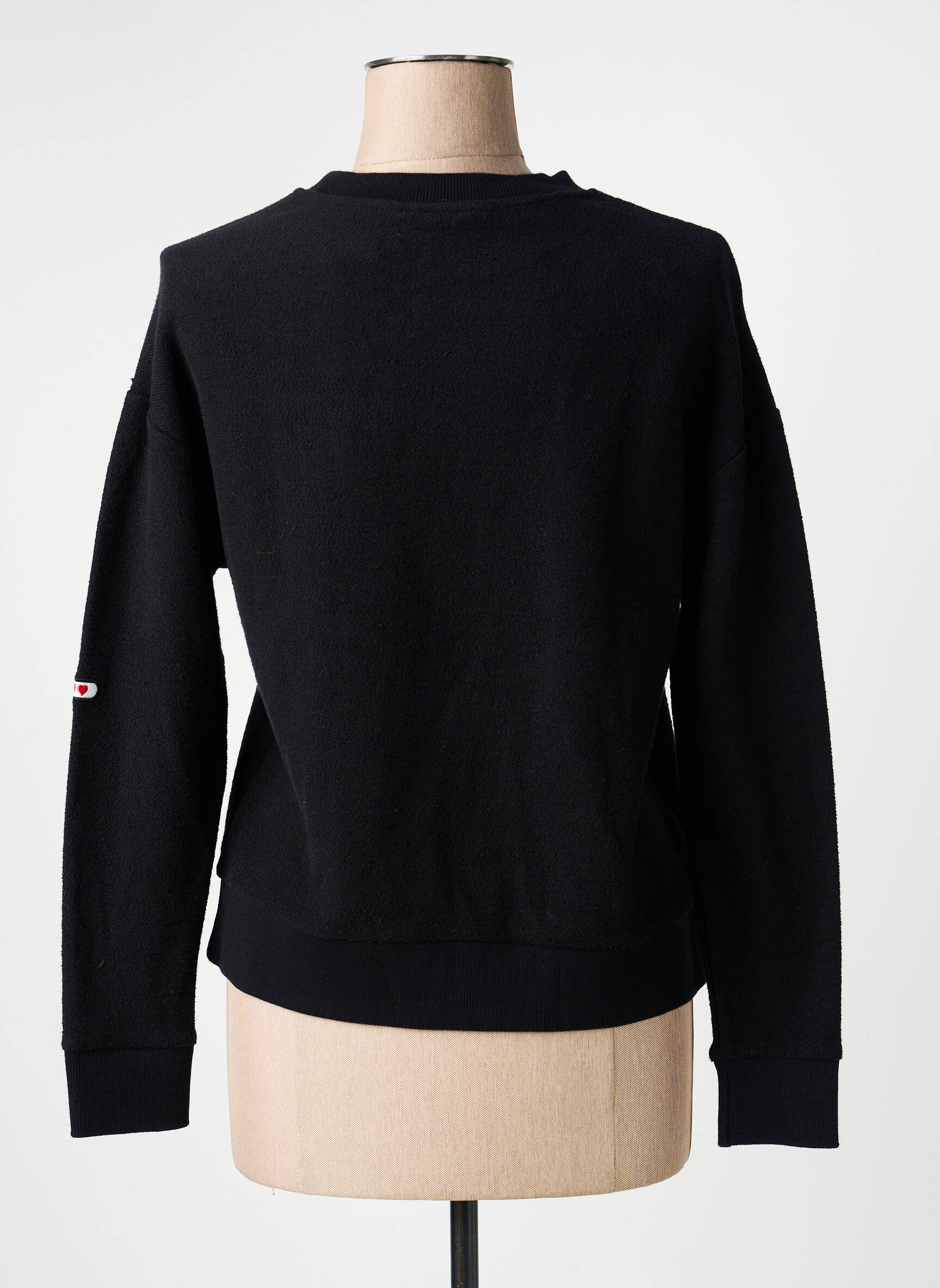 Hanorac broderie mâneci lungi negru SISLEY femeie