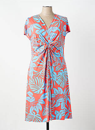 Rochie midi mâneci scurte mâneci scurte portocalie BETTY BARCLAY femeie