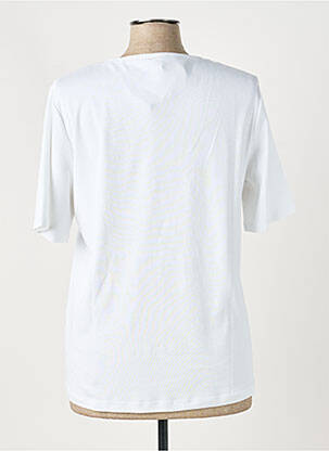 Tricou serigrafie mâneci scurte alb MARBLE femeie