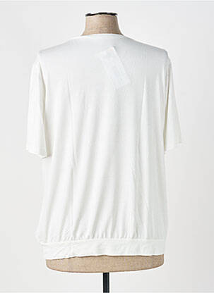 Bluză ușoară și transparentă mâneci scurte alb FRANK WALDER femeie