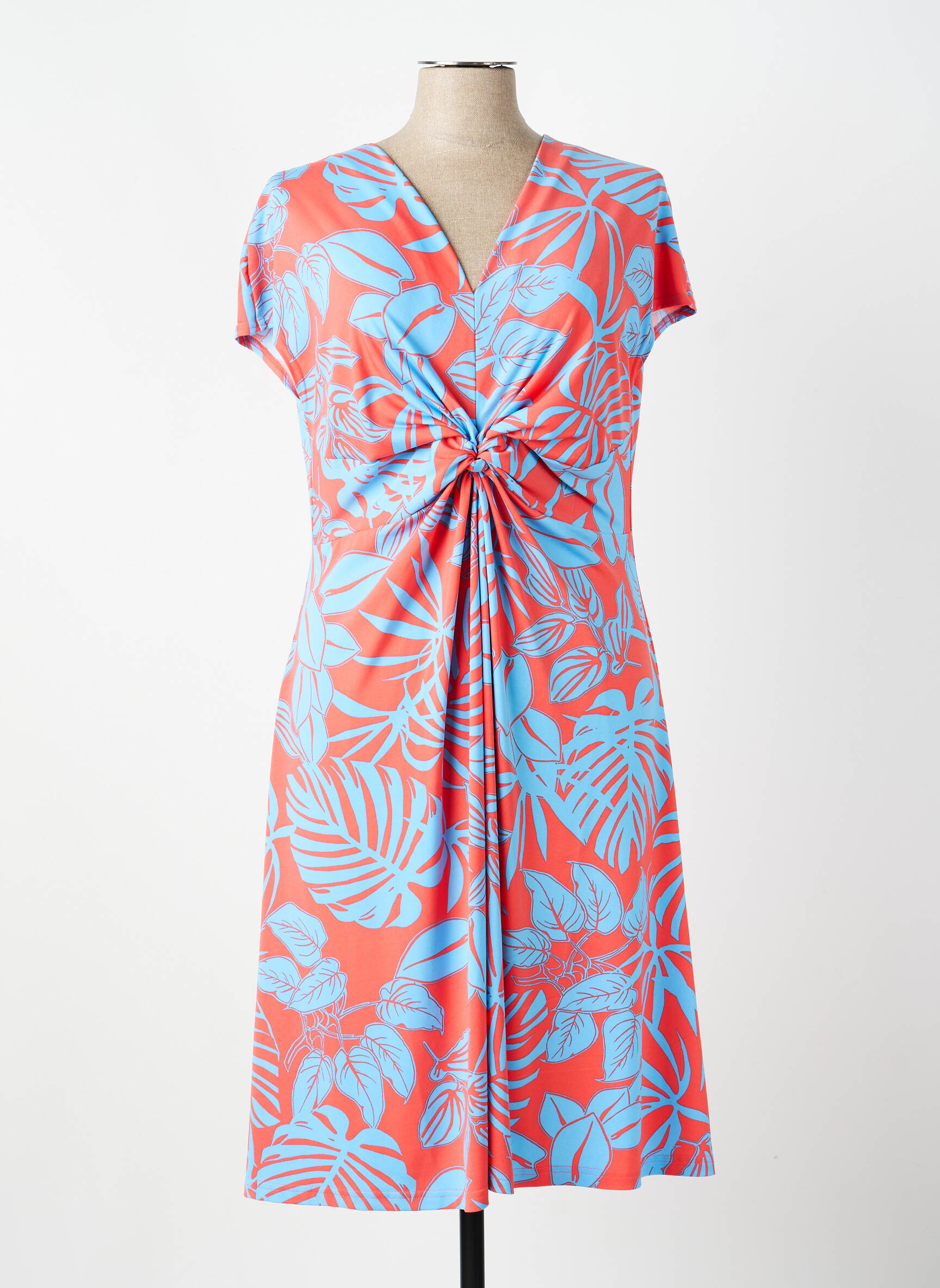 Rochie midi mâneci scurte mâneci scurte portocalie BETTY BARCLAY femeie