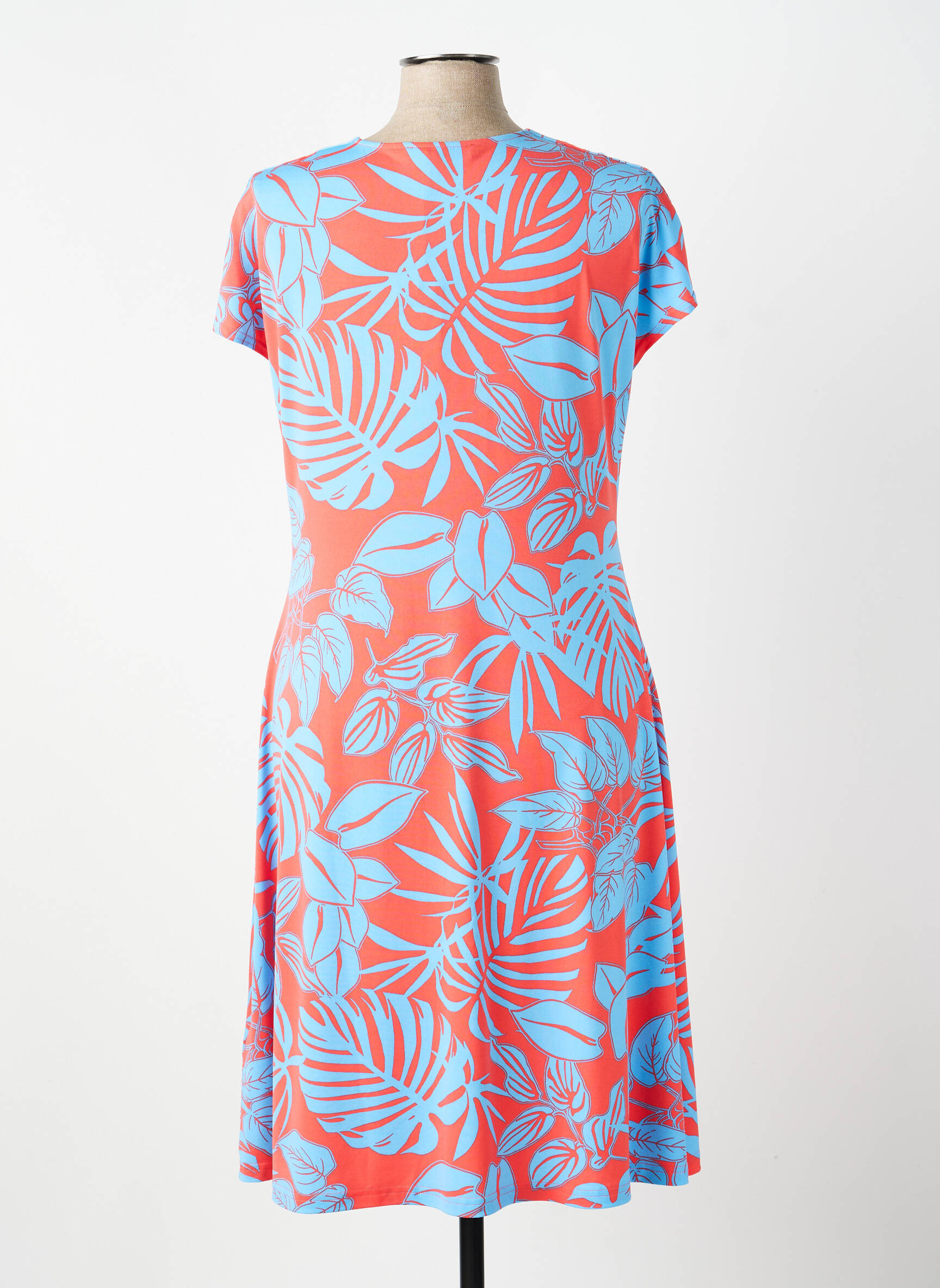 Rochie midi mâneci scurte mâneci scurte portocalie BETTY BARCLAY femeie