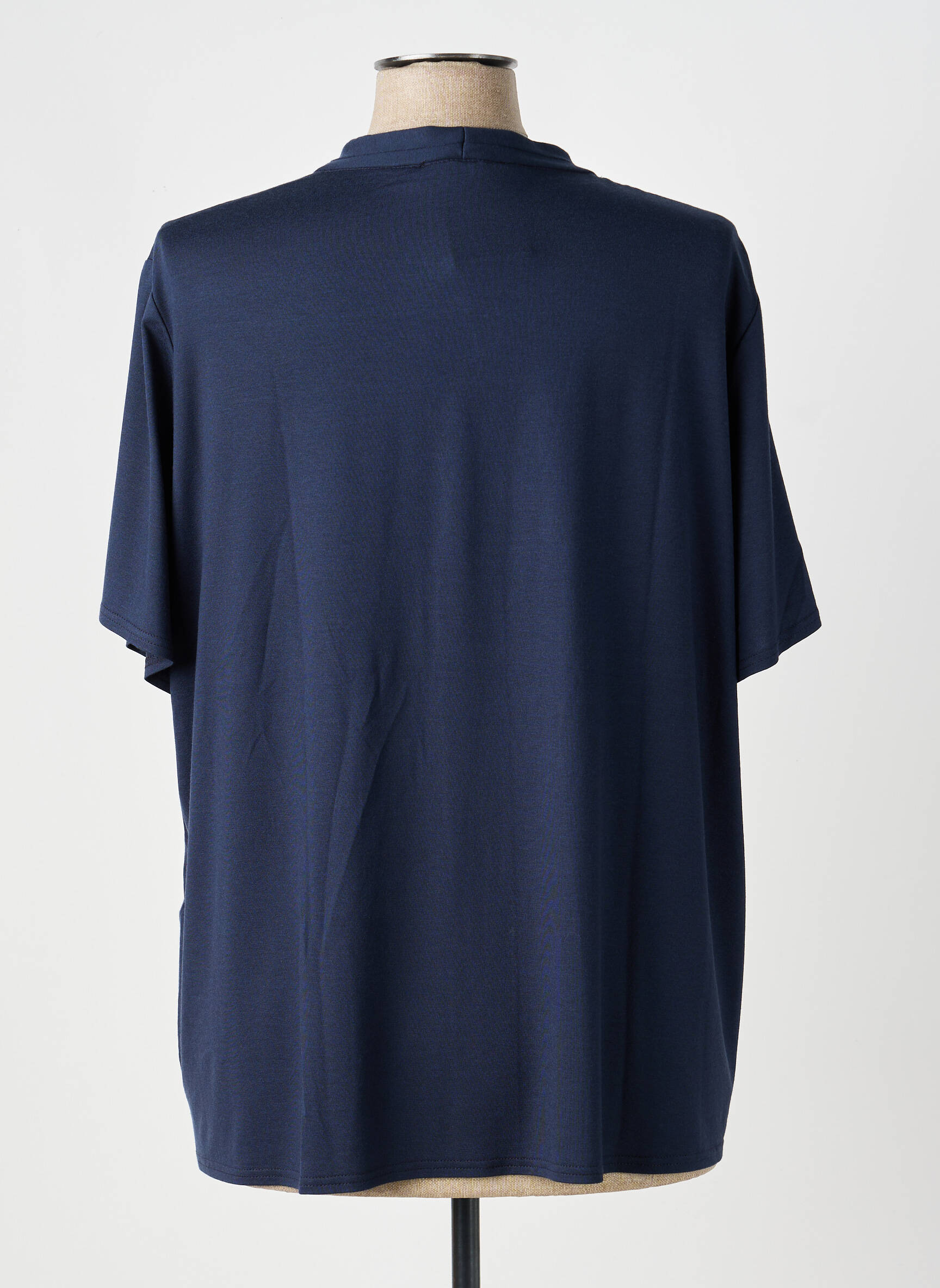 Tricou croială dreaptă mâneci scurte albastru FRANK WRIGHT femeie