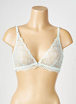 Sutien efect material satinat top triunghiuri verde IMPLICITE femeie