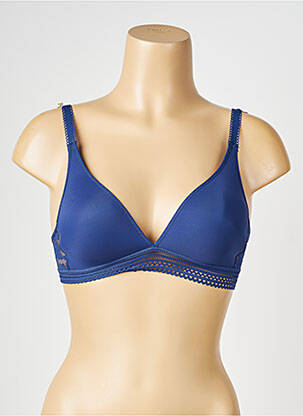 Sutien efect material satinat top sutien modelat albastru PASSIONATA femeie