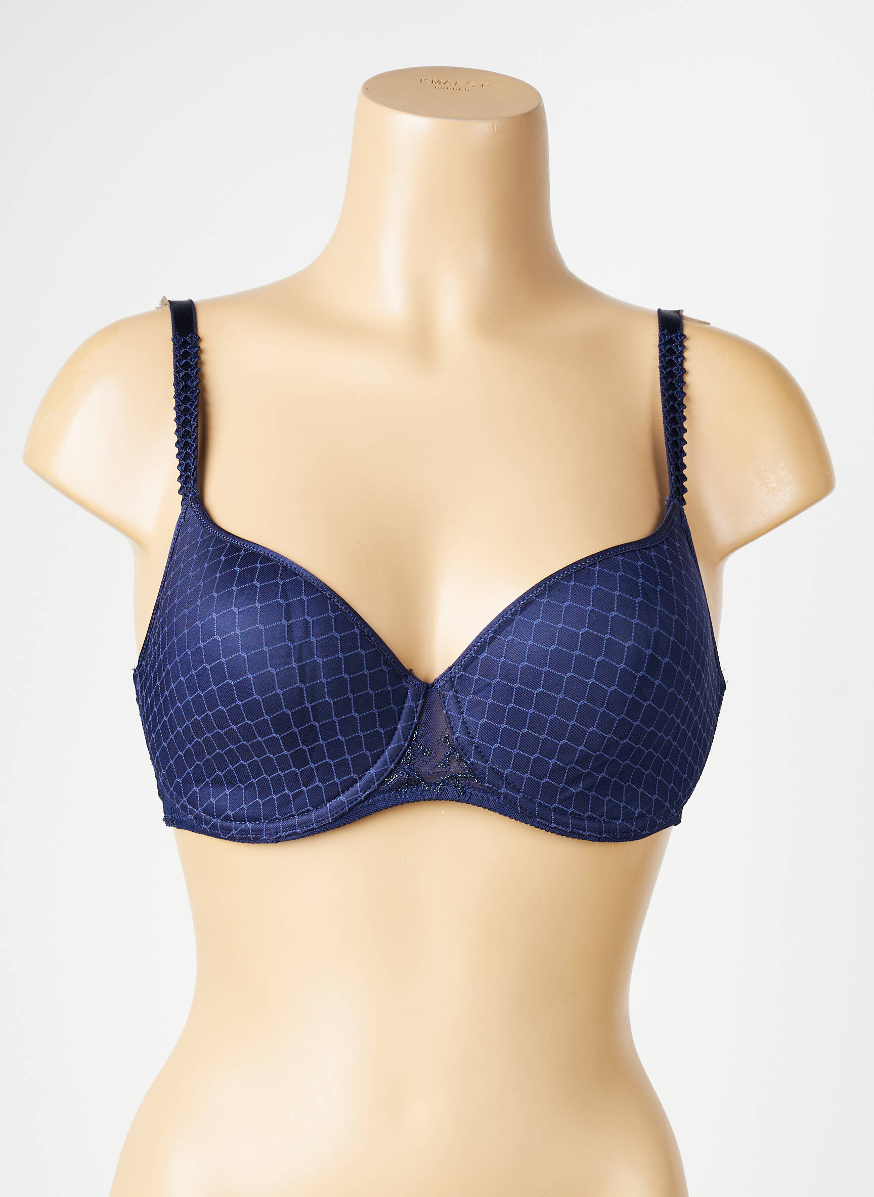 Sutien efect material satinat top sutien modelat albastru CHANTELLE femeie