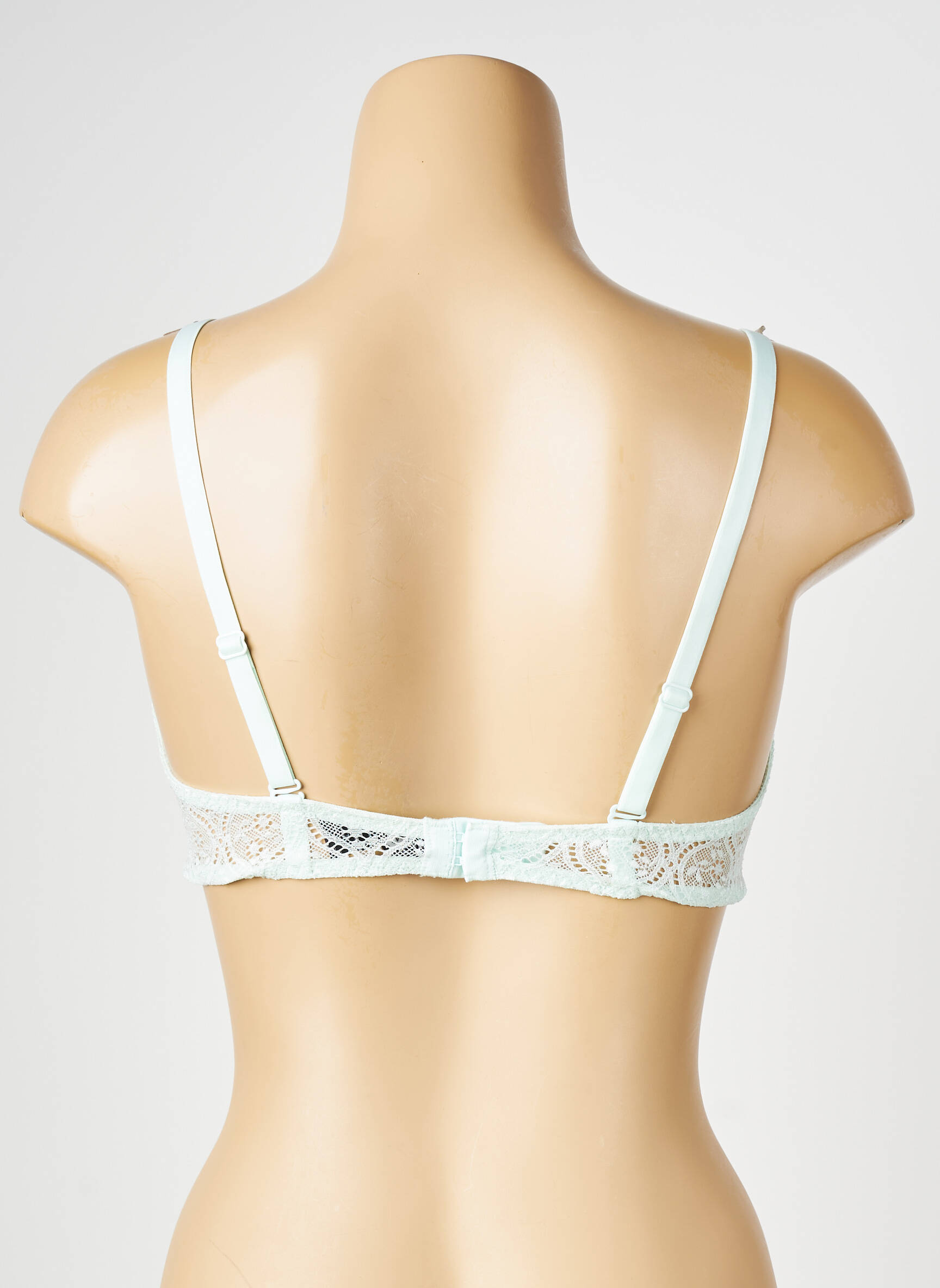 Sutien efect material satinat top triunghiuri verde IMPLICITE femeie