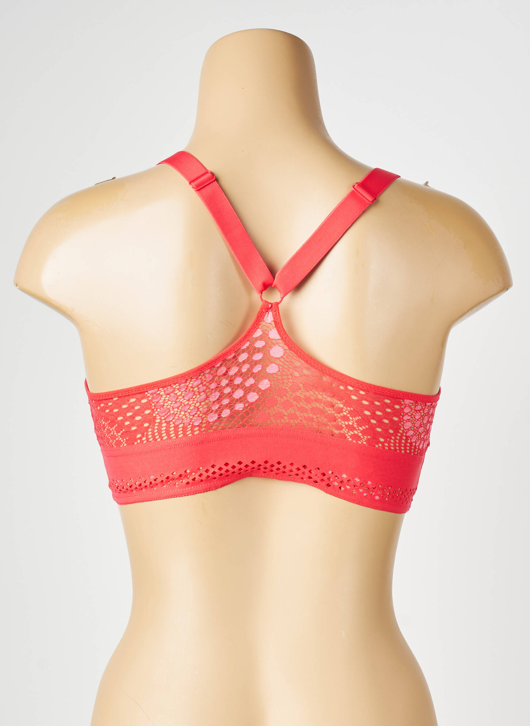 Sutien fără armatură bralete roșu IMPLICITE femeie