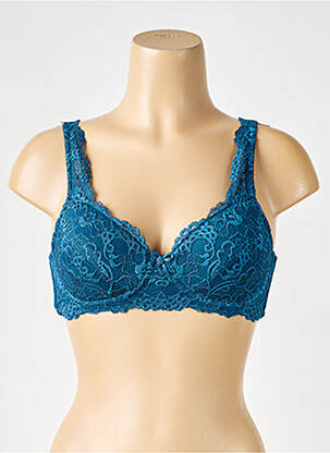 Sutien efect material satinat top sutien modelat albastru DAMART femeie