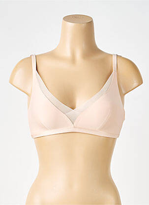 Sutien efect material satinat sutien cupe întregi cu decolteu înalt culoare piersică CHANTELLE femeie