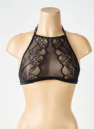 Sutien fără armatură bralete negru IMPLICITE femeie