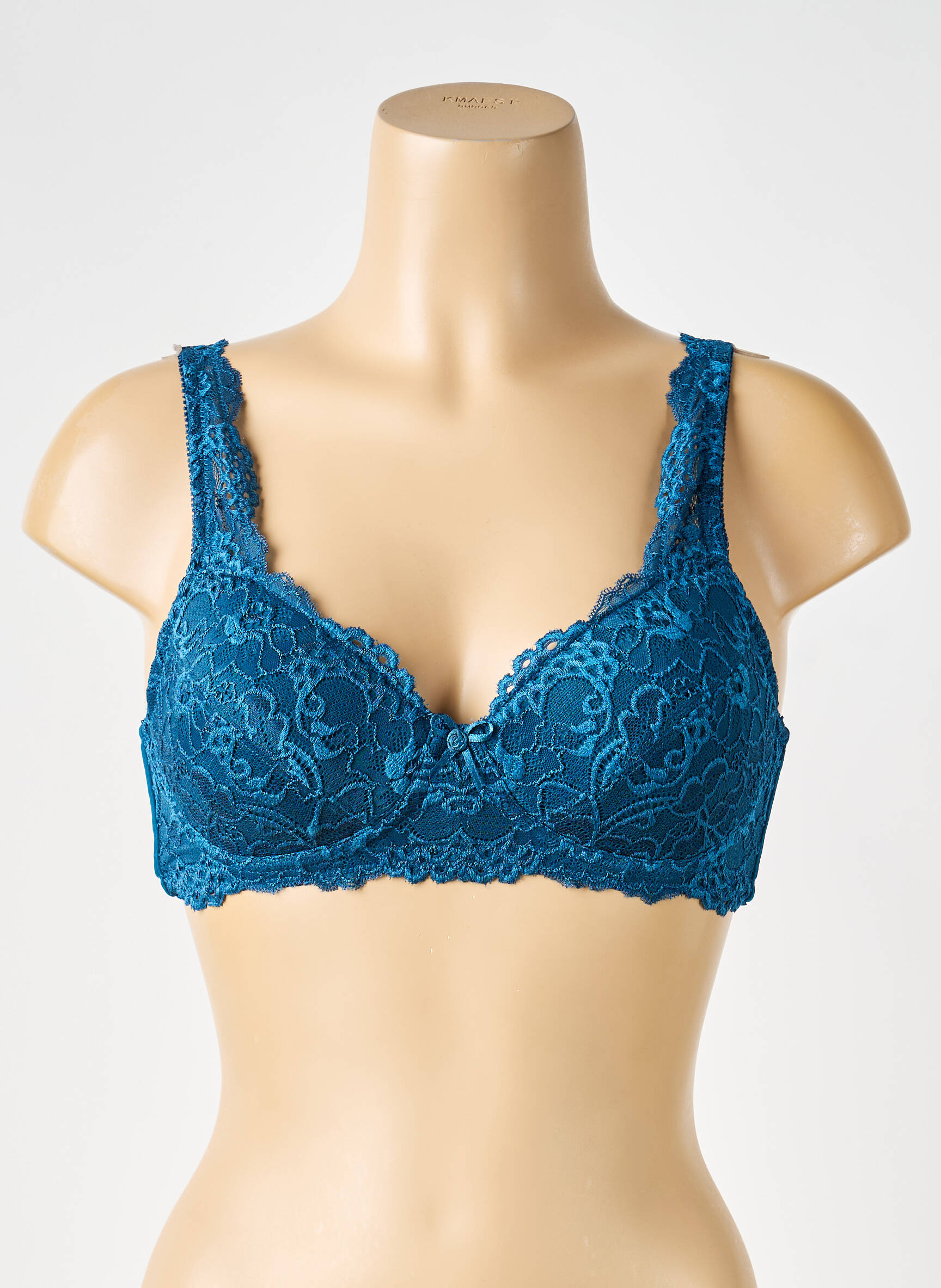 Sutien efect material satinat top sutien modelat albastru DAMART femeie