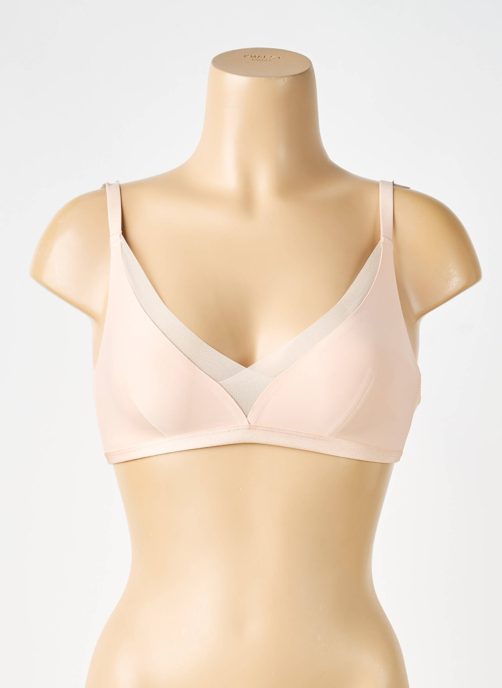 Sutien efect material satinat sutien cupe întregi cu decolteu înalt culoare piersică CHANTELLE femeie