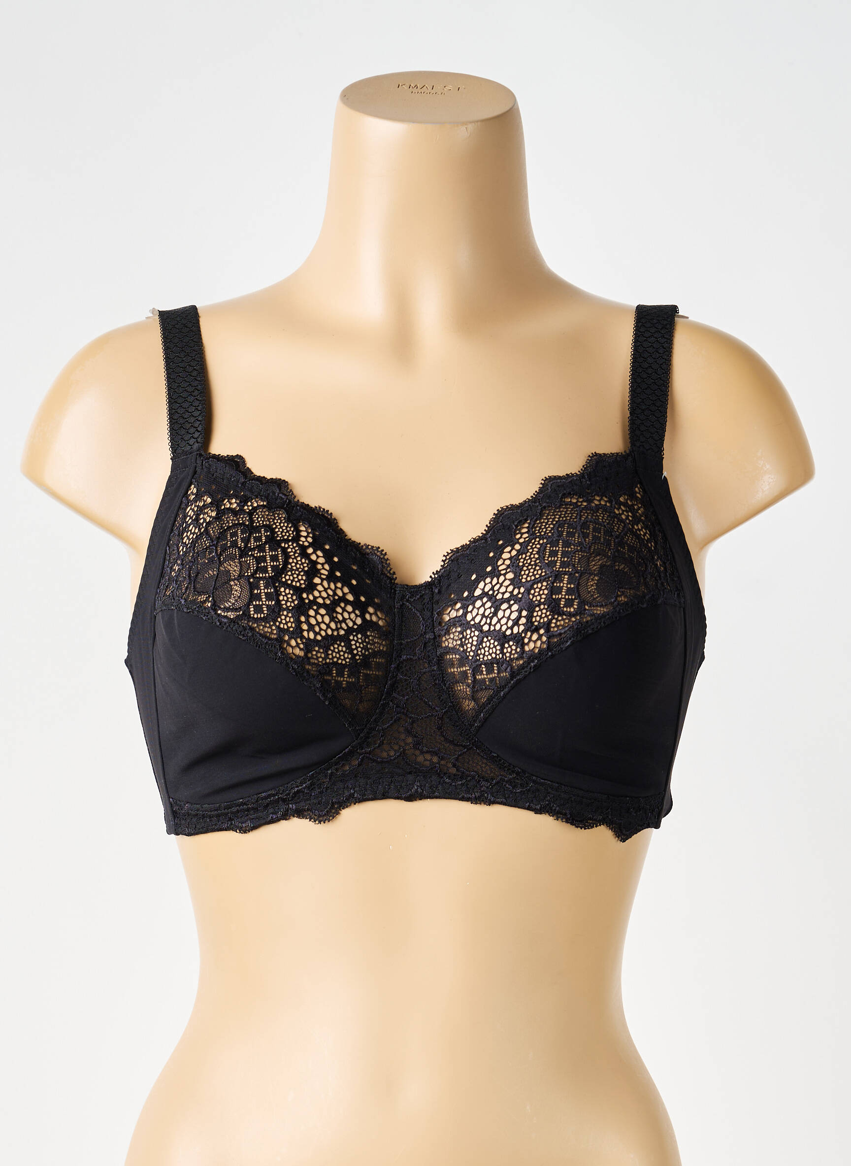 Sutien efect material satinat sutien cupe întregi cu decolteu înalt negru SIMONE PERELE femeie