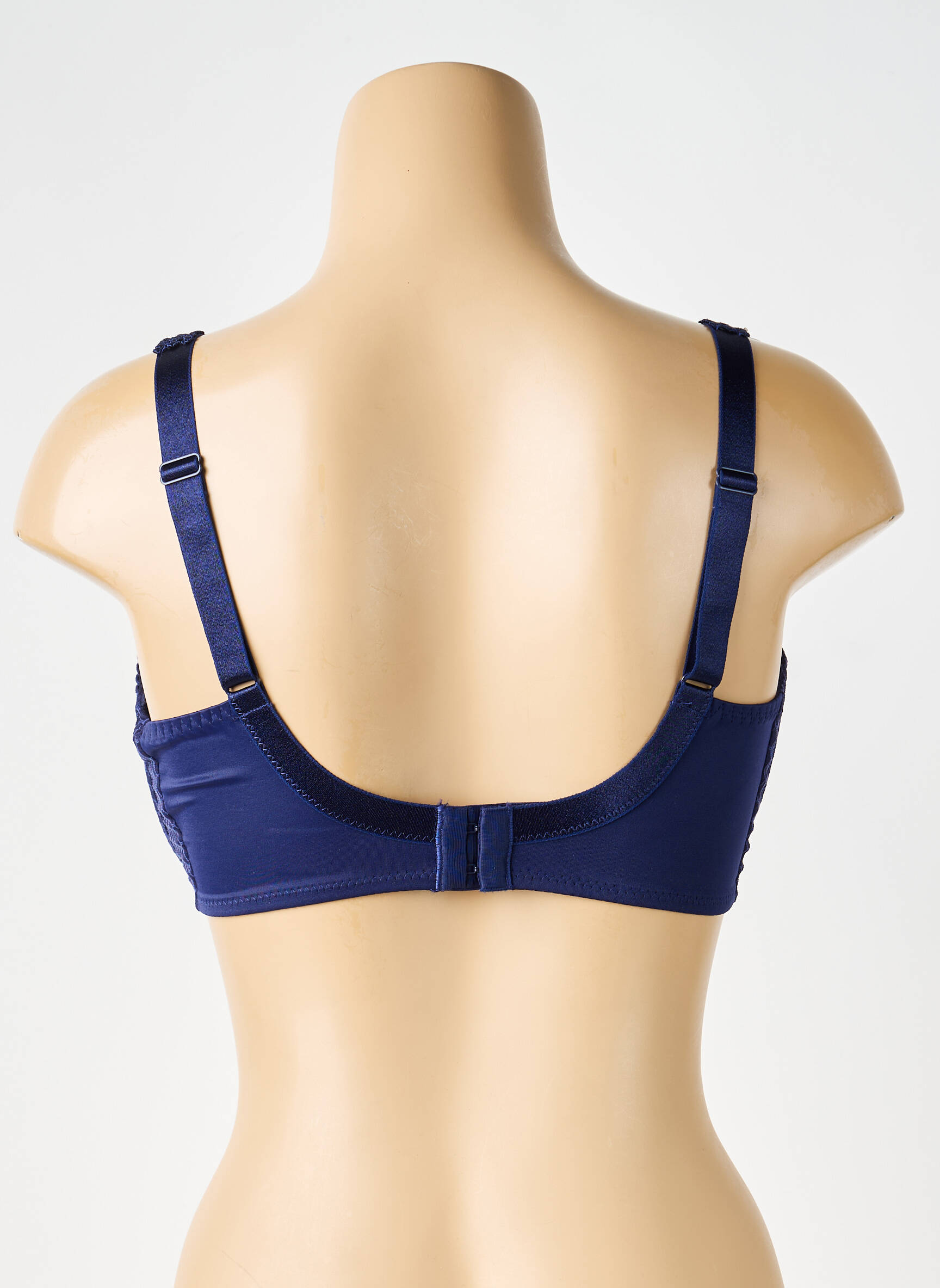 Sutien efect material satinat sutien cupe întregi cu decolteu înalt albastru CHANTELLE femeie