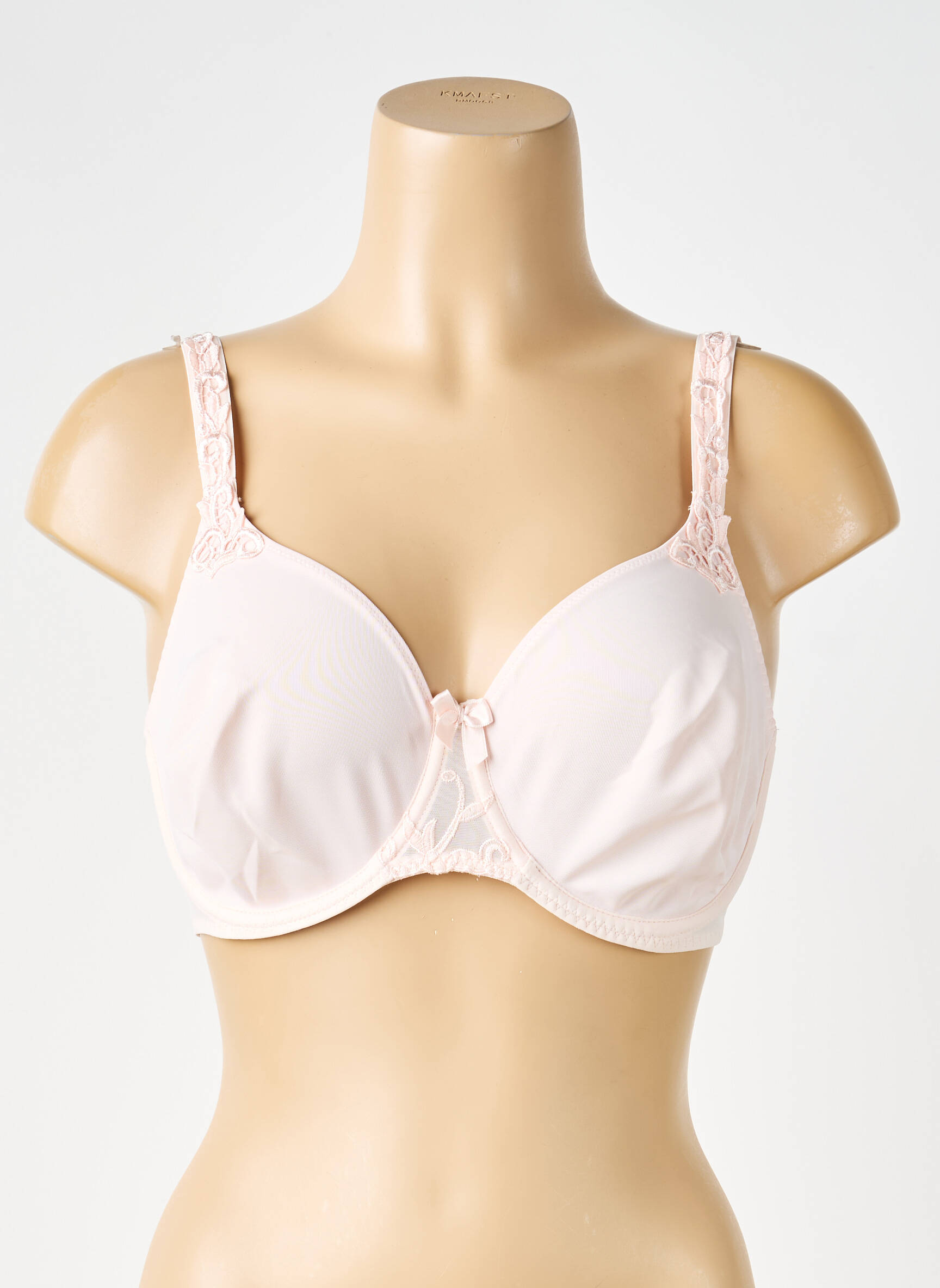 Sutien efect material satinat sutien cupe întregi cu decolteu înalt roz SIMONE PERELE femeie