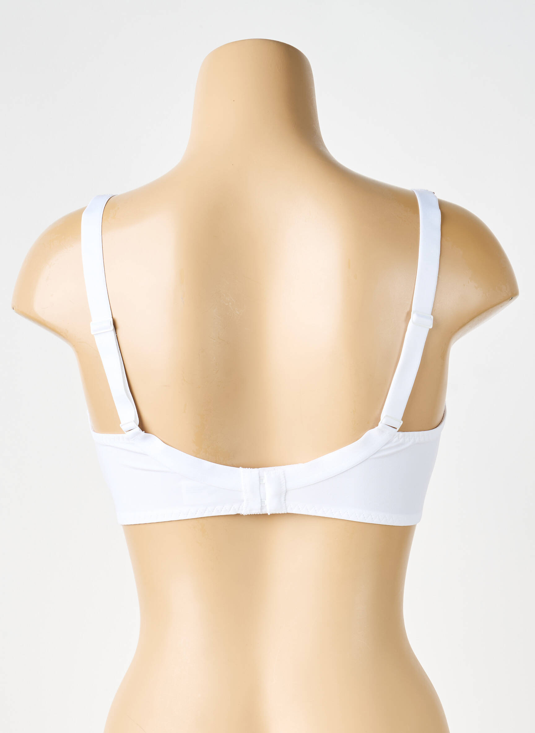 Sutien efect material satinat sutien cupe întregi cu decolteu înalt alb SIMONE PERELE femeie