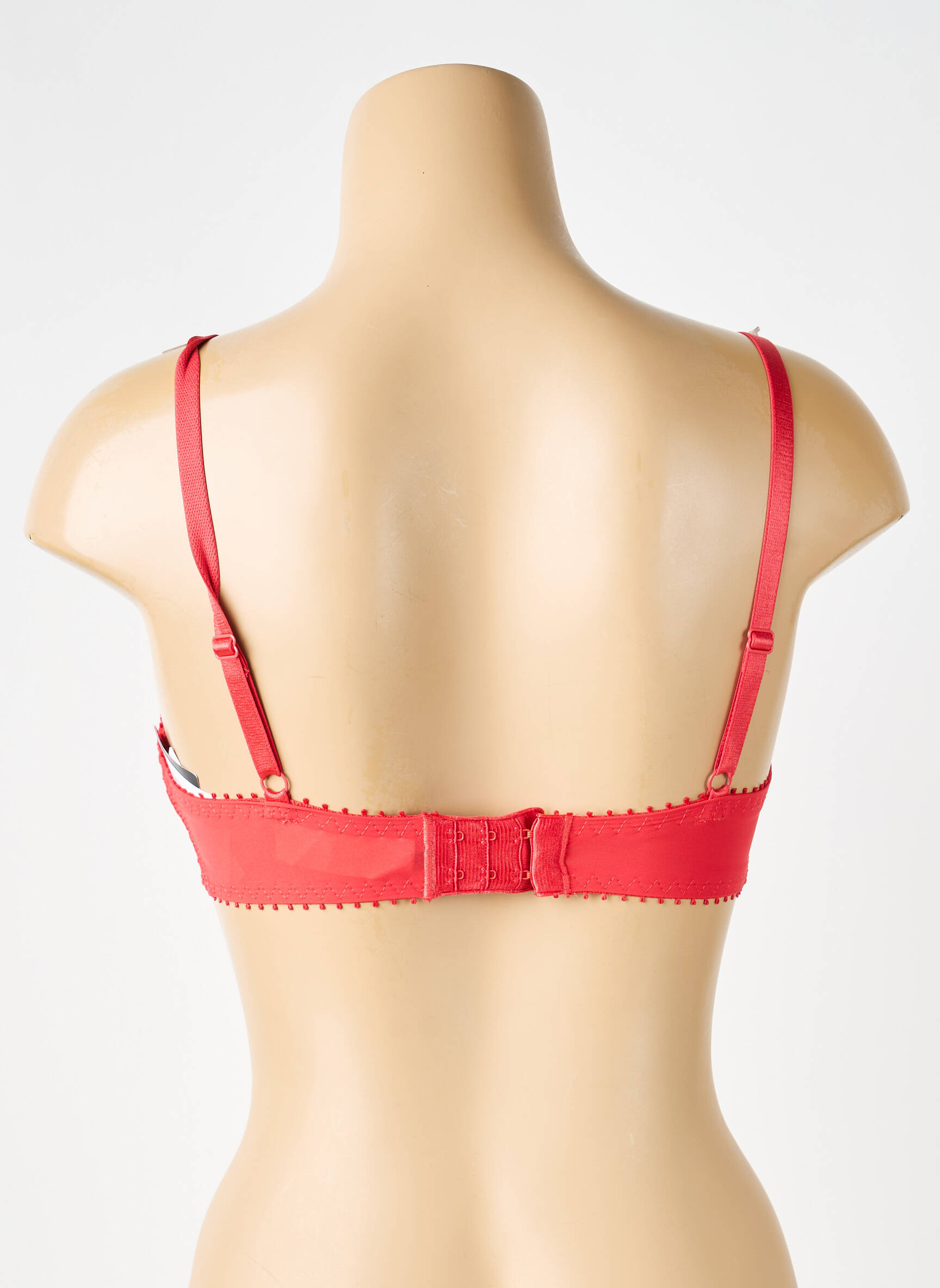 Sutien țesătură tulle sutien cupe întregi cu decolteu înalt roșu PASSIONATA femeie