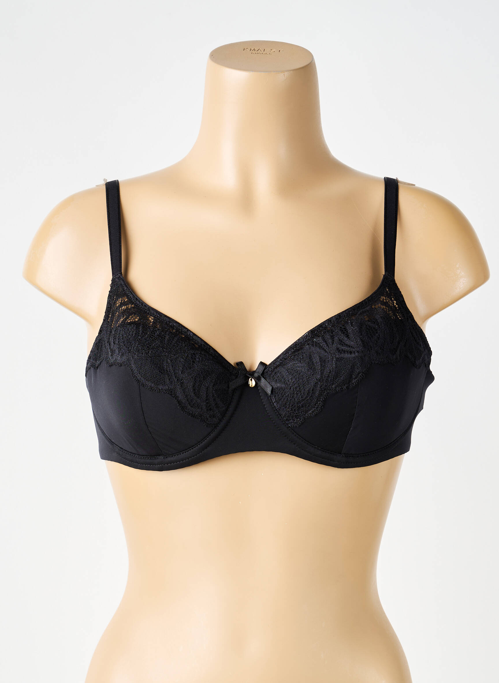 Sutien efect material satinat top sutien modelat negru FEMILET femeie
