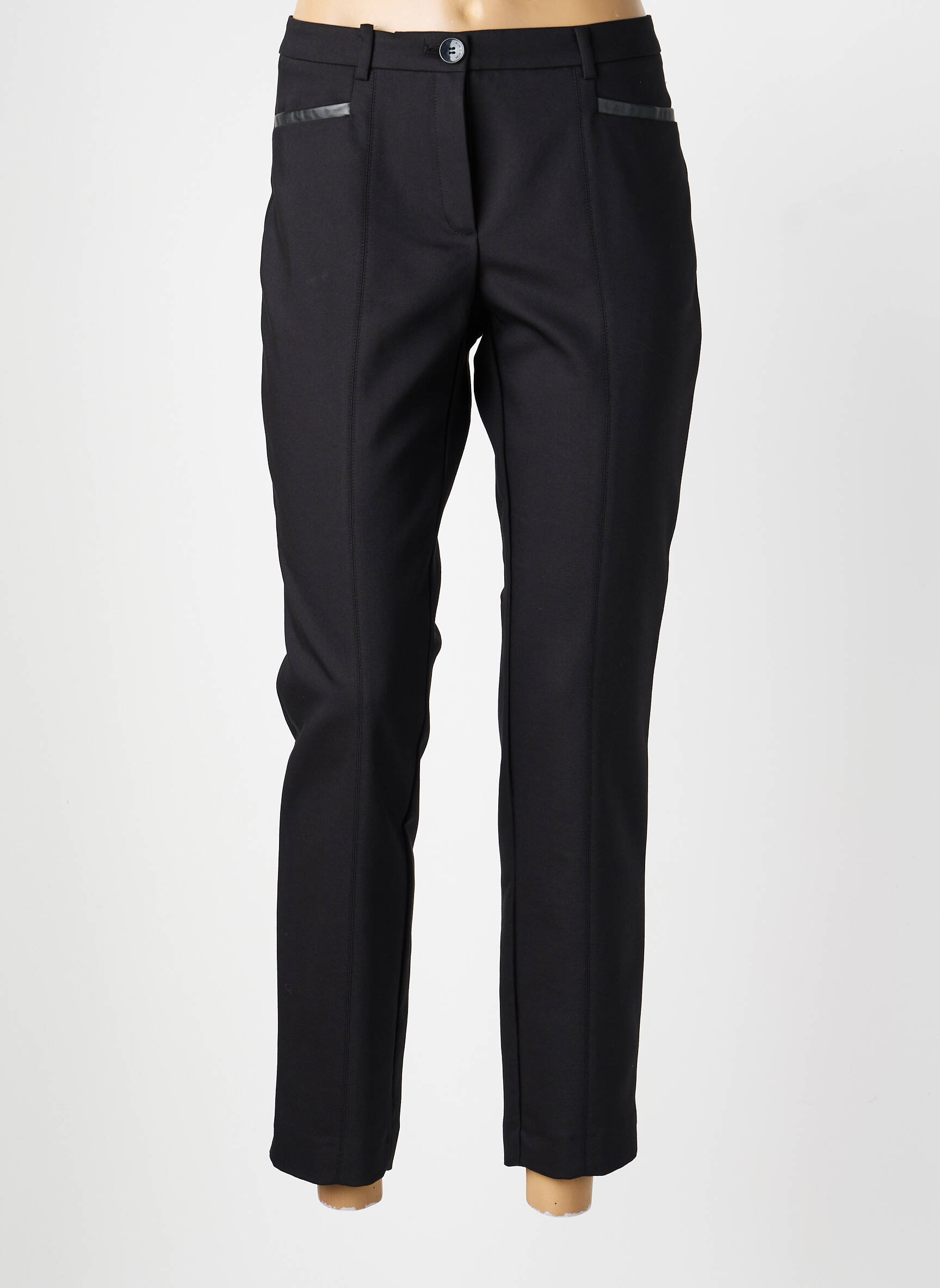 Pantalon 7/8 elasticitate mărime normală negru MORE & MORE femeie