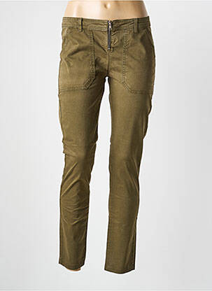 Pantalon slim buzunare verde BELAIR femeie