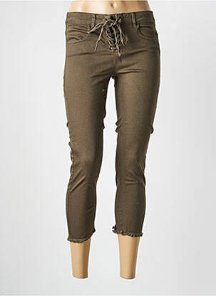 Pantalon trei sferturi buzunare verde BELAIR femeie