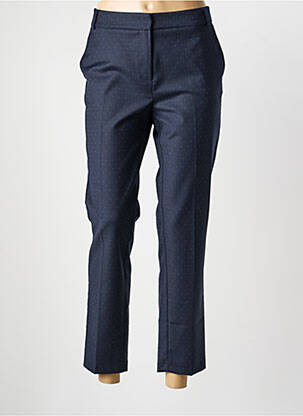 Pantalon 7/8 închidere cu fermoar sub clapetă cu cârlig albastru LA PETITE FRANCAISE femeie