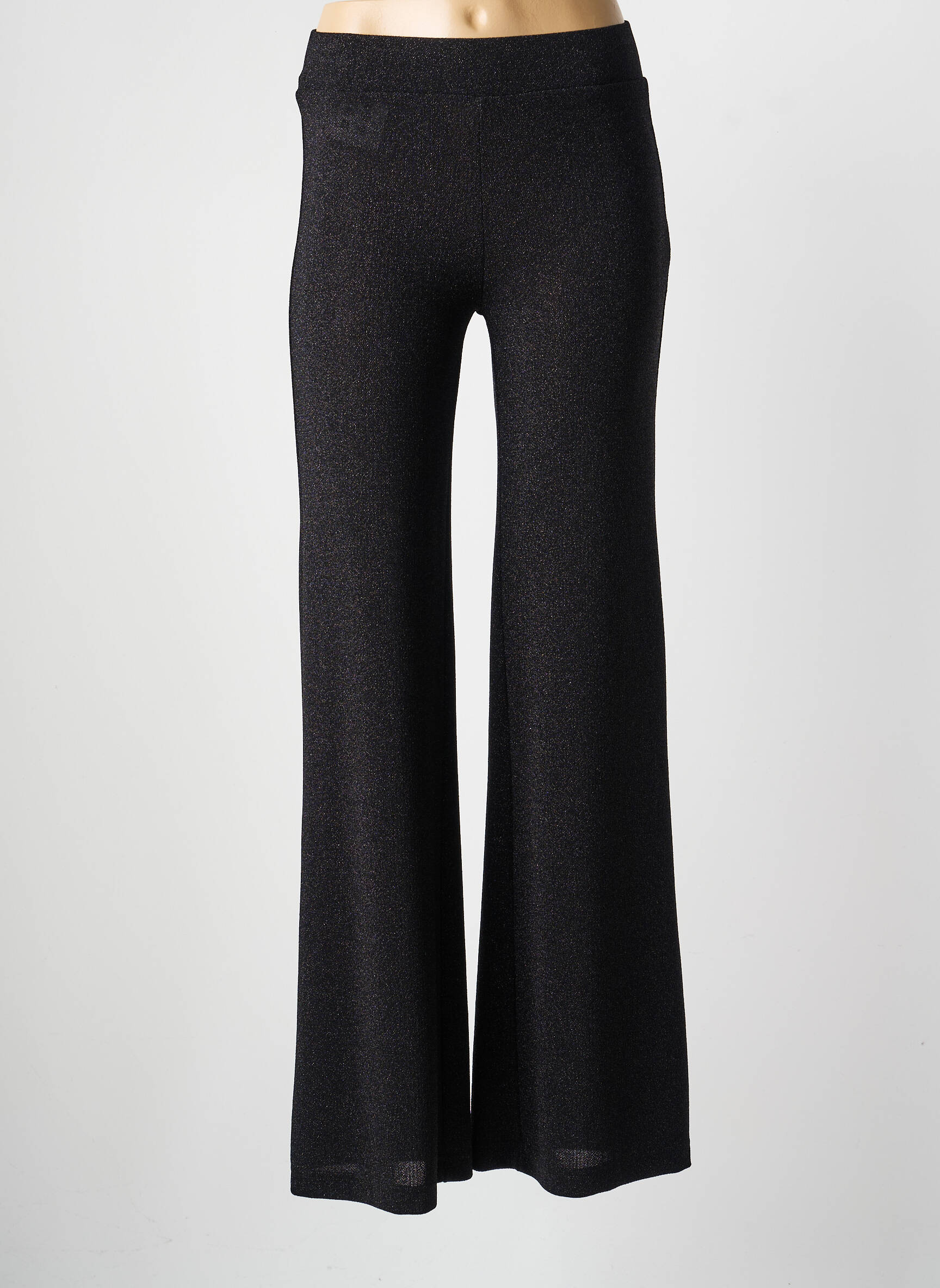 Pantalon evazat talie elastică negru ACCESS femeie
